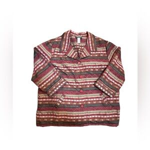 Sag Harbor Vintage Women’s Tapestry Button Up Jacket Size 24W